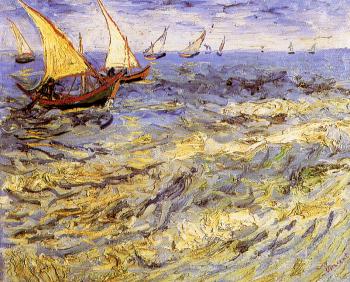 Vincent Van Gogh : Seascape or Sailboats